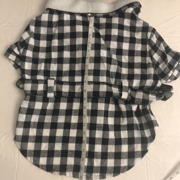 BNWOT Pet Robe in Black&White Buffalo plaid - Picture 8 of 9